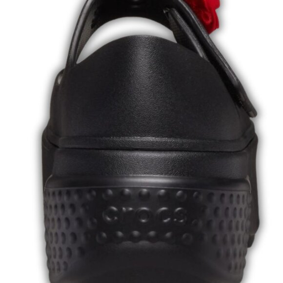 Crocs Stomp Rosette Mary Jane Black + Red Rose Platform Gothic Women's Sz 7 NWT - Picture 5 of 5
